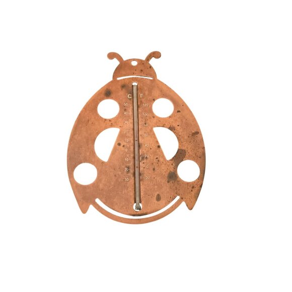 Ladybug-Shaped Copper Thermometer For Indoor/Outdoor Use - Picture 1 of 5